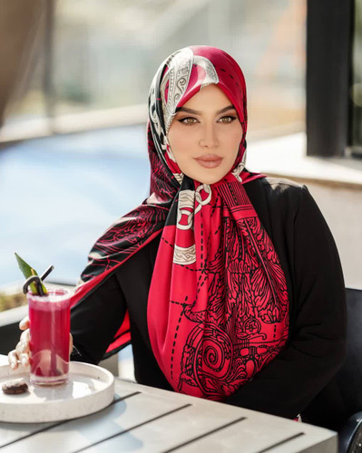 روسری ابریشم ژاکارد کد 02